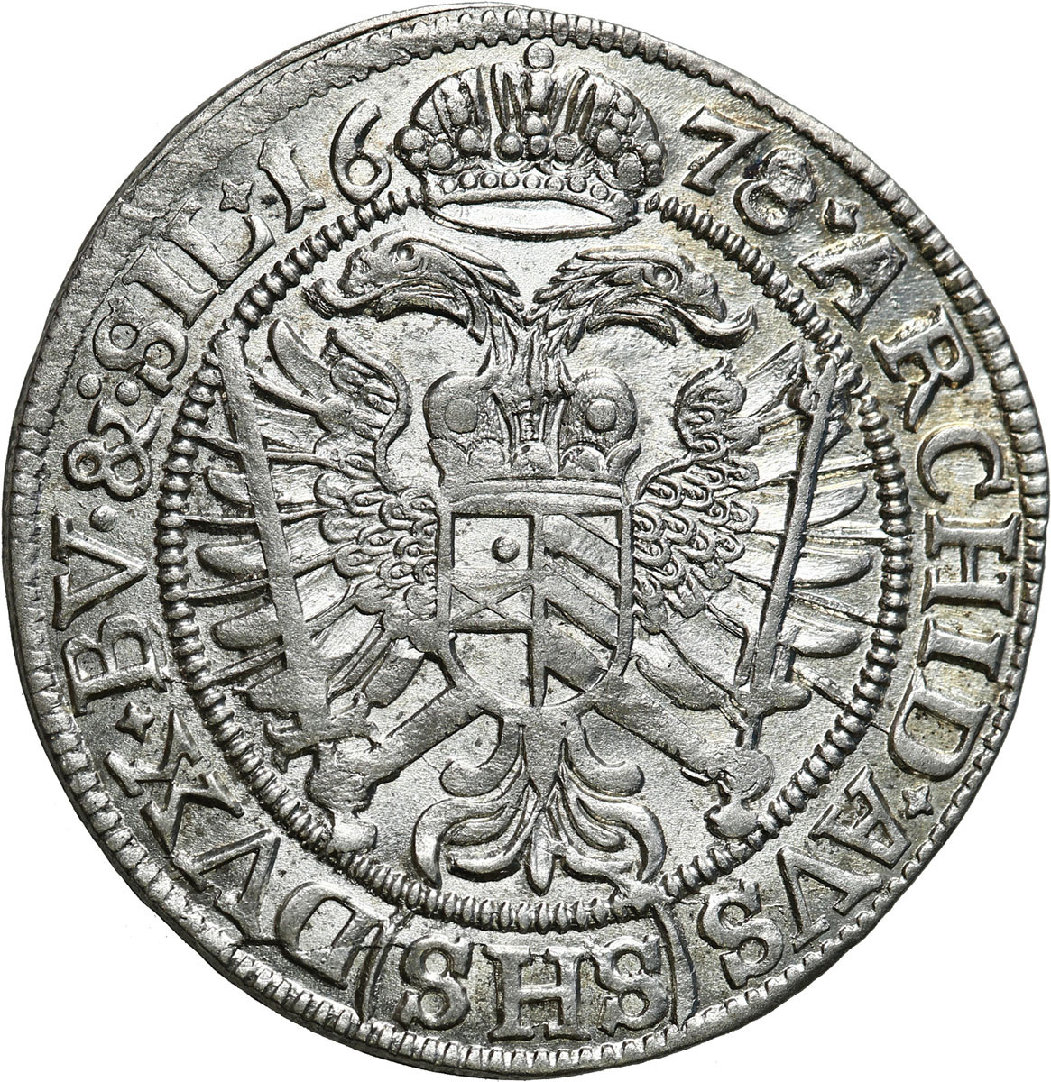 Śląsk. Leopold I. (1658-1705). 6 Krajcarów 1678 (SHS), Wrocław